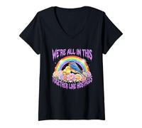 Women's We're All in This Together Like Hostages Tshirt Humor Fun V-Neck T-Shirt