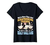 Women's We're More Than Just Scrapbooking Friends V-Neck T-Shirt
