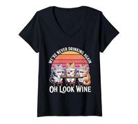 Womens We're Never Drinking Again Oh Look Wine Party ----- V-Neck T-Shirt