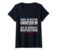 Womens Were you uncomfortable yesterday Are you certain extreme right V-Neck T-Shirt