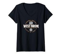 Womens West Brom Sandwell England Coordinates Label 2C V-Neck T-Shirt