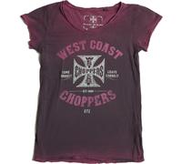 Women'S West Coast Choppers T Shirt Model Come Correct Tee Retro Stone Purple