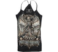 Women's West Coast Choppers T Shirt Model Eagle Crest Praga Black "New"