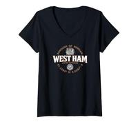 Women's West Ham Borough of Newham London Coordinates Label 2C V-Neck T-Shirt
