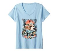 Womens West Virginia V-Neck T-Shirt