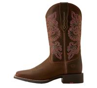 Women's western boots Ariat Round Up Wide Square Toe StretchFit Marron 41