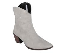 Women's Western Boots Cowboy Boots Biker Boots Cowboy Boots Ankle Boots for Women with Block Heel Classic Pointed Toe Chunky Heel Calf High Cowgirl Boots Breathable, White, 9 UK