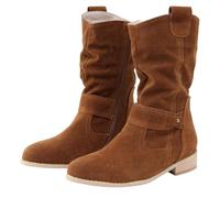 Womens Western Cowboy Boots, Mid Calf Cowgirl Boots Pull on Embroidered Pointed Toe Wide Calf Cowgirl Boot Round Toe Western Wedding Shoes for Theme Party Country Concert