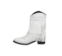Womens Western Cowgirl Cowboy Boots Mid Calf Snip Toe Fashion Shoes Ankle Chunky Low Heeled Boots Faux Leather Pointed Toe Boot with Tassel Embroidered Vintage Punk Boots Hiking Booties