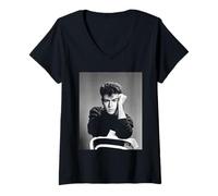 Womens Wham! George Michael Pop Duo Last Christmas 1982 V-Neck T-Shirt