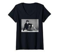 Womens Wham! George Michael Studio Photo 1984 V-Neck T-Shirt