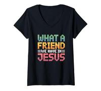 Women's What A Friend We Have in Jesus V-Neck T-Shirt