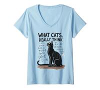 Women's What Cats Really Think V-Neck T-Shirt