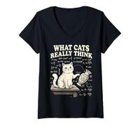 Women's What Cats Really Think V-Neck T-Shirt