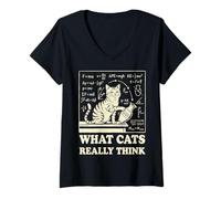 Women's What Cats Really Think V-Neck T-Shirt