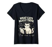 Women's What Cats Really Think V-Neck T-Shirt