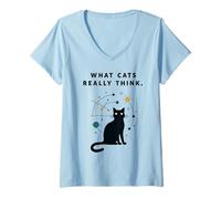 Women's What Cats Really Think V-Neck T-Shirt