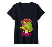 Womens What Do You Mean No Candy Looney Tunes Merch V-Neck T-Shirt