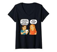 Womens What Does He Want Meow - Funny Cat Pun Design V-Neck T-Shirt