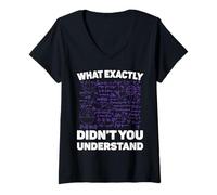 Womens What Exactly Didn’t You Understand Funny Physics Math Joke V-Neck T-Shirt