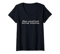 Womens What Excellent Boiled Potatoes Classic Literature Novel Book V-Neck T-Shirt