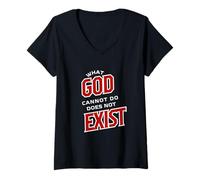 Womens What God Cannot Do Does Not Exist- NSPPD Morning Prayer V-Neck T-Shirt