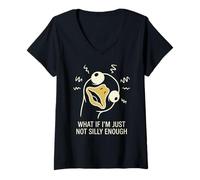 Women's What If I'm Just Not Silly Enough Silly Goose V-Neck T-Shirt