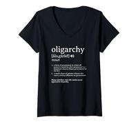 Womens What is an Oligarchy Definition Political Activist Minds V-Neck T-Shirt