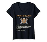 Women's What is LARP Gaming Medieval RPG LARP Larping V-Neck T-Shirt