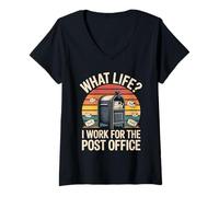 Womens What Life I Work for The Post Office V-Neck T-Shirt