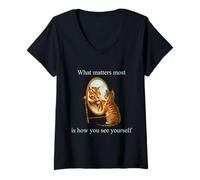 Womens What Matters Most Is How You See Yourself Apparel V-Neck T-Shirt