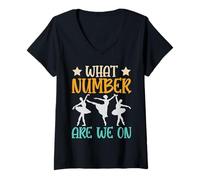 Women's What Number are We On Dance Mom V-Neck T-Shirt