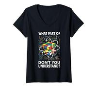 Women's What Part of Don't You Understand Puzzle Cube Math Nerd V-Neck T-Shirt