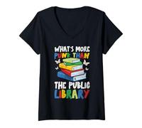Womens What’s More Punk Than the Public Library Funny Book Lover V-Neck T-Shirt