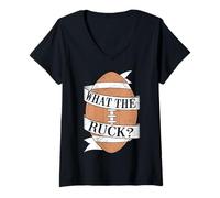 Women's What The Ruck? Athlete Rugby Player V-Neck T-Shirt