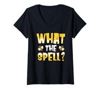 Women's What The Spell? - Spelling Bee V-Neck T-Shirt