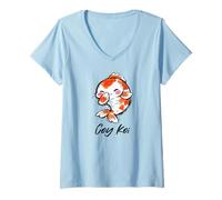 Women's What to Call a Bashful Fish? A Coy Koi V-Neck T-Shirt