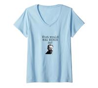 Women's What Would Max Weber do Funny Sociology Science Sociologist V-Neck T-Shirt