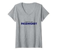 Women's What's The Password? Funny WiFi, Secret Code V-Neck T-Shirt