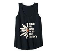 Womens When All Else Fails God Doesn't Psalm 73:26 Christian Faith Tank Top