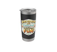Womens When God Made Me He Grinned and Said This'll Be Fun Stainless Steel Insulated Tumbler