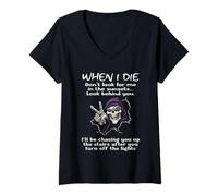 Womens When I Die Don't Look for Me in The Sunsets V-Neck T-Shirt