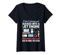 Women's When I Do I Use ICD-10 Handwriting Programmer Medical Coder V-Neck T-Shirt