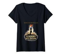 Women's When People Lead Torch V-Neck T-Shirt