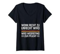 Womens When Right Becomes Wrong Resistance is a Duty V-Neck T-Shirt