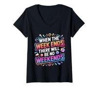 Women's When The W nds There Will Be No Weekends - V-Neck T-Shirt