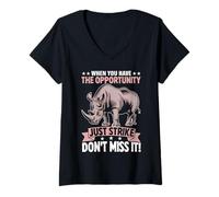Womens When You Have The Opportunity Just Strike Don't Miss It V-Neck T-Shirt