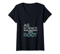 Womens Where Innovation Takes Root Agricultural Science V-Neck T-Shirt