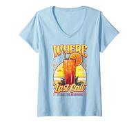 Women's Where “Last Call” is Just the Beginning Bartender Mixology V-Neck T-Shirt