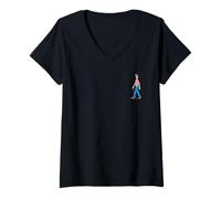 Womens Where’s Wally Marching Search Front & Back V-Neck T-Shirt